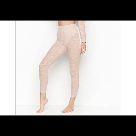 Victoria’s Secret high rise leopard leggings performance sheer NWT pink - Picture 3 of 9